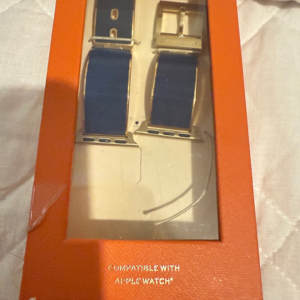 Tory Burch Navy and Gold Watch Band